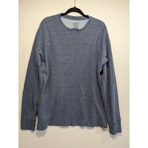 L.L. Bean Men's Traditional Fit Henley Gorpcore Wool Blend Blue Size Large Reg